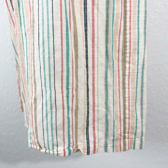 Parker Bohemian Strapless Striped Wide Leg Jumpsuit Cream Multicolor Size 6 - Picture 10 of 14